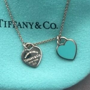 tiffany & co necklace double heart